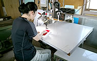 施工事例:切り文字作業